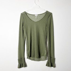 INTIMATELY Free People long sleeve green top size  M